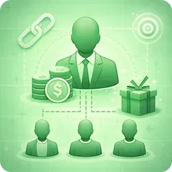 Account rewards and bonus history panel in Assetara